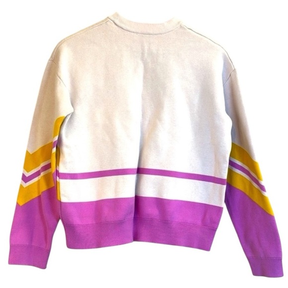 Paris Atelier & Other Stories Orange, Pink, and Yellow Crew Neck Sweater - Picture 8 of 11